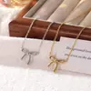 Collar con colgante de mariposa de sentido avanzado cadena para el cuello cadena para la clavícula no se decolora versión coreana de venta directa de fábrica