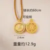 Colar de Lótus Babao Vietnã Shajin Antigo Fa Fu Lótus Bússola Pingente Simulação de Latão Masculino e Feminino Longo Prazo Sem Queda
