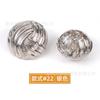 Champiñón Rayado Asimétrico Redondo Estilo Retro Bola de Lana Botón Metálico Botón de Abrigo Botón Decorativo para Ropa Exterior Botón Cosido a Mano