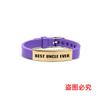 Pulseira de Silicone Europeia e Americana Transfronteiriça Pulseira de Relógio de Silicone Presente de Feriado para Tio Família Gravação em Aço Inoxidável Joia de Mão Popular