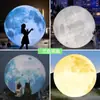 Balão de Lua Inflável Modelo de Ar Lua Luminosa Coelho Lunar Decoração Espaço Comercial Área Cênica Exibição Estética Externa Modelos Personalizados