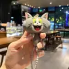 Lindo Llavero de Martillo de Dibujos Animados para Aliviar el Estrés para Mochilas Infantiles, Colgante de Martillo de Panda que Hace Sonido