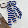 Versión Coreana Tendencia de Nicho Y2K Bufanda Larga de Punto Hecha a Mano con Bloques de Color Unisex Versátil Japonesa Calentador de Cuello para Capas Tendencia