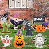 Cartão de pátio de Halloween 2025 novo pátio externo abóbora fantasma cartão fofo decoração de gramado fileira de inserção