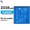 Adecuado para Batería de Teléfono Móvil Alcatel Tli025B7 A3 Plus/5011A Batería Nueva 2550Mah Venta al por Mayor