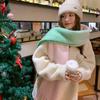 Bufanda de trenza gruesa de mohair en color degradado para mujer, otoño e invierno, alto sentido, nuevo 2023, chal largo cálido engrosado para hombre