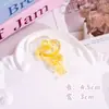 Chave Criativa em Forma de Coração Pingente Acrílico Chaveiro Pingente DIY Pingente Feito à Mão Material Acessórios de Decoração para Sapatos
