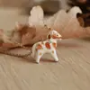 Melhor Venda da Amazon Estilo Simples Série de Animais Fofos Pingente Raposa Aço Inoxidável Acessórios de Joia Ouro 18K