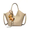 Bolso Cubo Casual de Nicho Estilo Coreano para Mujer 2026 Nuevo Estilo Minimalista Bolso Cesta Bolso de Hombro Simple para Mujer