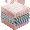 Paño absorbente de cocina de tela de vellón de coral engrosado, paño de limpieza de platos, paño de limpieza de tazones con descontaminación, descontaminación de aceite no manchado 30*40 PCT