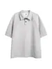 Camiseta Polo de Manga Raglán de Algodón Espacial para Hombre de Manga Corta de Verano Color Sólido Moderna Versátil para Adolescentes Camiseta Holgada de Manga de Tres Cuartos