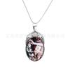 Collar en Blanco para Transferencia Térmica Cuentas de Vidrio Colgante de Metal Foto Personalizada Collar de Metal en Blanco Collar de Cristal