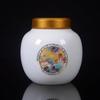 Tetera de cerámica sellada, tetera, tetera, tetera, tetera, caja de té Pu'er, cubo de té, juego de té, tamaño pequeño, oveja, grasa, jade, porcelana, portátil