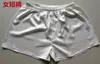 Comércio Transfronteiriço Seda Imitação Cor Sólida Elástico Masculino e Feminino Calças de Praia Casuais Largas de Perna Reta Shorts Esportivos Estilo Versátil