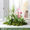 Planta de musgo artificial paisagismo floreira combinação divisória decoração micro paisagem planta verde biônica paisagismo interno bonsai