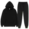 Sudeste Asiático Transfronterizo Primavera y Otoño Talla Grande Holgado Temperamento Casual Con Capucha Color Sólido Manga Larga Sudadera Moda Traje Deportivo