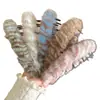 Diadema de Peluche con Estampado de Leopardo para Otoño e Invierno para Mujeres con Dientes para Lavado Facial y Presionar el Cabello Diadema con Parte Superior Alta de Calavera Pinza Antideslizante para el Cabello