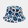 Sombrero de sol de viaje para exteriores de primavera y verano para mujer, sombrero de cuenca plegable, nuevo patrón de leopardo europeo y americano, sombrero de pescador reversible