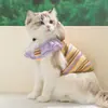 Roupa de Animal de Estimação Floral com Capuz para Gato Ragdoll de Duas Pernas Sem Mangas Respirável Protetora do Sol para Férias Pastorais de Primavera e Verão Atacado