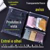 PE transparente roupas grossas puxar saco com zíper auto-selante meias roupa interior roupas infantis fosco saco de embalagem local