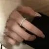 Anillo Pequeño con Forma de Corazón de Moda y Sencillo para Mujer, Diseño de Nicho, Lujo Ligero, Incrustado con Circonita, Joyería de Alta Gama