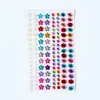 Adesivos de strass brilhantes, decorações de leque, enfeites de strass coloridos, acabamento de pérolas, materiais para artesanato DIY, atacado para vendas transfronteiriças