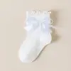 Nuevos Calcetines Infantiles 2026 para Bebés y Niños, Calcetines para Bebé Estilo Español con Lazo Grande, Calcetines de Estudiante Princesa para Niñas, Calcetines con Puño Holgado