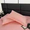 Funda de almohada individual transfronteriza personalizada para hoteles y casas de huéspedes, amigable con la piel, suave y lisa, tela cepillada, cálida y sedosa, color liso simple, minimalista