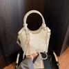 Bolsa Feminina Casual de Ombro Transversal Verão 2025 Nova Bolsa Balde Popular com Design de Nicho para Pedidos Estrangeiros