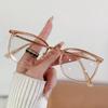 Gafas de Moda Fotocromáticas Antiluz Azul para Mujer, Montura de PC de Aspecto Sencillo, Comercio Exterior Transfronterizo, Estilo Similar al del Libro Caperucita Roja, Gafas Planas