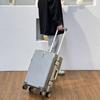Mala Trolley de Alumínio com Estrutura de Exportação para Mulheres 24 Polegadas 20 Rodas Universais Mala Senha Embarque Mala de Couro para Homens 26 polegadas