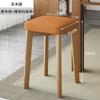 Taburete de Madera Maciza Hogar Banco Pequeño Silla Moderna Simple para Mesa de Comedor Popular Taburete Redondo Apilable Silla de Comedor Taburete Cuadrado Vela Excelente