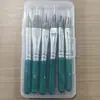 Set de 6 brochas mixtas personalizadas con cerdas de nailon para pintar muñecas de yeso, pintura al óleo digital y coloración acrílica