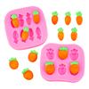 Mini Zanahoria de Silicona Molde Chocolate Helado Pastel Horneado Decoración Accesorios Juguete de Comida Verduras