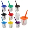 Taza de lavado de plástico de 10 colores transfronteriza para niños, taza de lavado para pintura artística, taza de paleta para graffiti DIY para principiantes