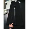 Pantalones casuales de pata recta sueltos con estampado completo de pata de gallo azul oscuro para hombre otoño cleanfit sensación de alta gama pantalones de caída