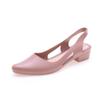 Sandalias Casuales de Moda Nueva para Mujer Estilo Coreano Boca Baja Plástico Plano Hilo de Moler Ropa Exterior Celebridad de Internet Sandalias de Playa de Gelatina