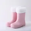 Botas de Lluvia Cálidas para Niños 2026 Nuevo Invierno Súper Ligeras de Media Caña Antideslizantes Suaves Botas de Lluvia para Niños Niñas Bebés Zapatos de Agua