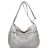 Bolso Cruzado de Cuero Suave Texturizado Retro Transfronterizo Bolso de Mamá en forma de U para Mujer Bolso de Hombro Cruzado Casual de Gran Capacidad Nuevo Otoño e Invierno Bolso Cuadrado Pequeño