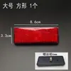 Pegatinas Reflectantes para Bicicleta de Vehículo Eléctrico, Señales Reflectantes, Piezas Decorativas Reflectantes Adhesivas Redondas y Cuadradas, Luz Roja y Amarilla