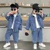 Conjunto para Niños 2026 Otoño Nueva Moda Elegante y con Estilo Conjunto de Dos Piezas de Mezclilla para Niños, Traje de Primavera y Otoño para Niños Pequeños