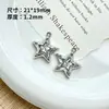 Nuevo Colgante de Estrella de Cinco Puntas Incrustado de Diamantes de Aleación Colgante Hecho a Mano con Cuentas Pulsera DIY Collar Accesorios de Joyería Material