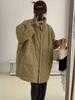 Casaco de inverno acolchoado de algodão feminino, comprimento médio, estilo coreano, retrô, acolchoado de algodão, estilo preguiçoso, casaco solto de alta qualidade, roupas da moda