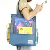 Bolsa de malla especial para exámenes, bolso de un solo hombro, bolso para tutores, bolsa con cremallera, archivador de datos A4, malla transparente, gran capacidad
