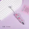 Caneta de Diamante Completo Cartoon Criativo Laço Kt Panda DIY Feita à Mão com Contas Caneta Fofa Caneta Esferográfica Acessórios