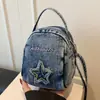 Bolsa de Hombro de Mezclilla con Estrella 2026 Transfronteriza Moda Retro Versátil Bolso de Mano Bolso Cruzado Estudiante Casual Bolso Pequeño