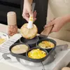 Sartén de Piedra Maifan Cuatro Agujeros Cuidadosamente Seleccionada, Sartén Plana de Cocina, Sartén Antiadherente, Sartén Pequeña para Huevo de Desayuno y Hamburguesa, Sartén para Bistec