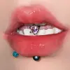 Anillo de lengua de zirconio tricolor de seis garras de acero inoxidable de color, nueva joyería para piercing corporal, venta al por mayor popular transfronteriza