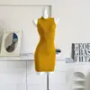 Figura de Comic Estilo Kardashian-Valoriza o Corpo, Sem Restrições, Gola Meia-Alta, Colete de Tricô Sem Mangas, Ajustado ao Corpo, Vestido de Tricô Pura Tentação