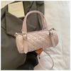 Bolso de Mujer de Cuero Suave Exquisito y Elegante 2025 Nuevo Estilo Moda Personalizada Versátil Acolchado Diamante Bolso de Mano Bolso Bandolera de un Solo Hombro